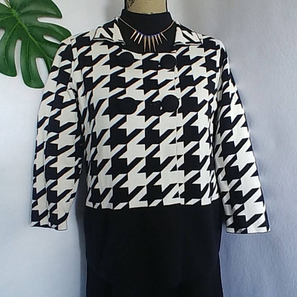 Worthington Houndstooth Sweater Cardigan
